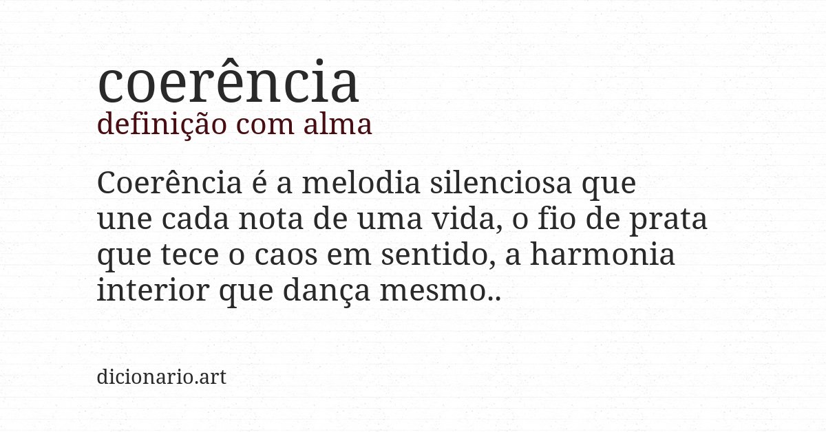 Definição com alma de coerência