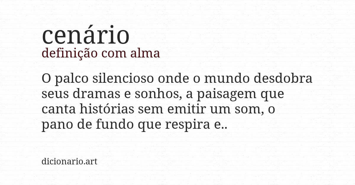 Definição com alma de cenário