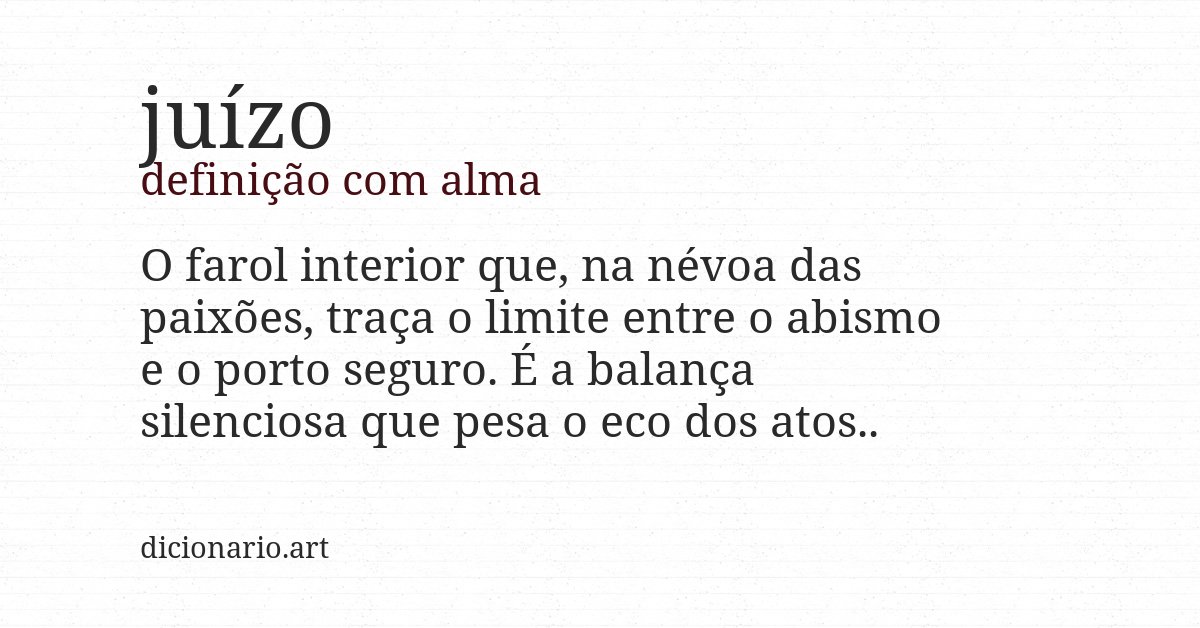 Definição com alma de juízo