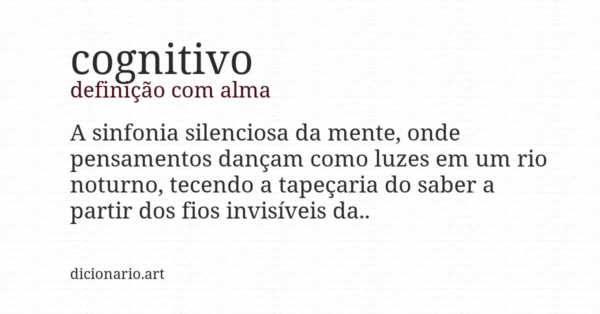 Definição com alma de cognitivo