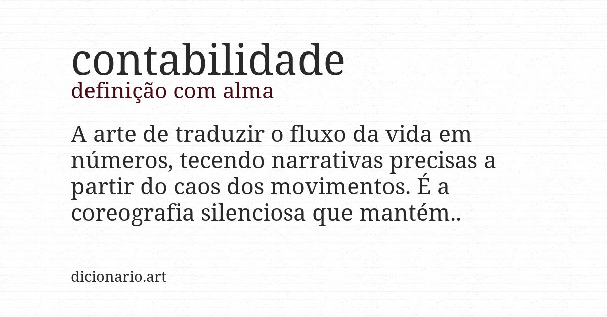 Definição com alma de contabilidade