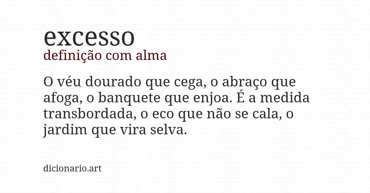 Definição com alma de excesso