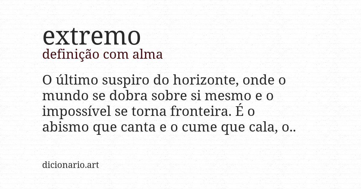 Definição com alma de extremo