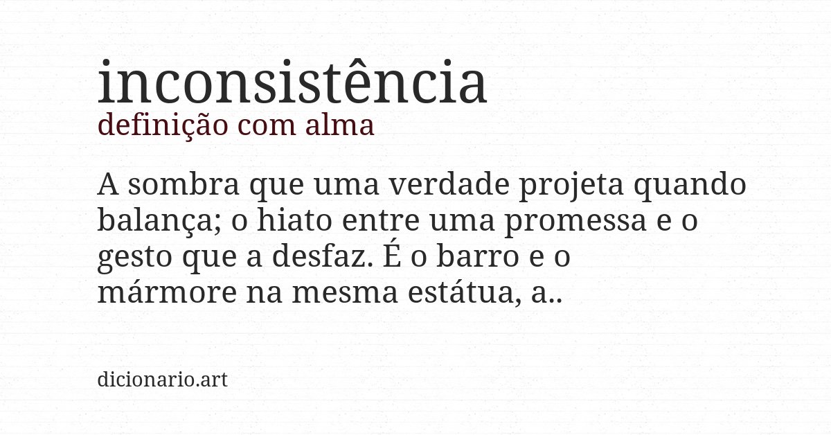 Definição com alma de inconsistência