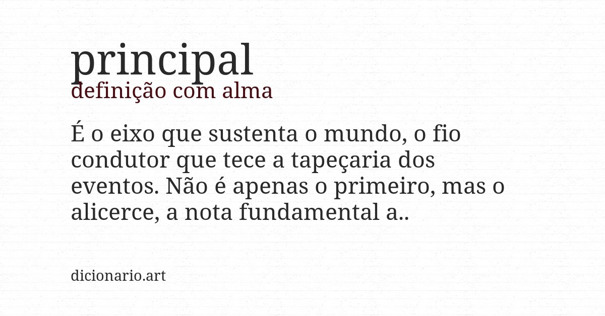 Definição com alma de principal