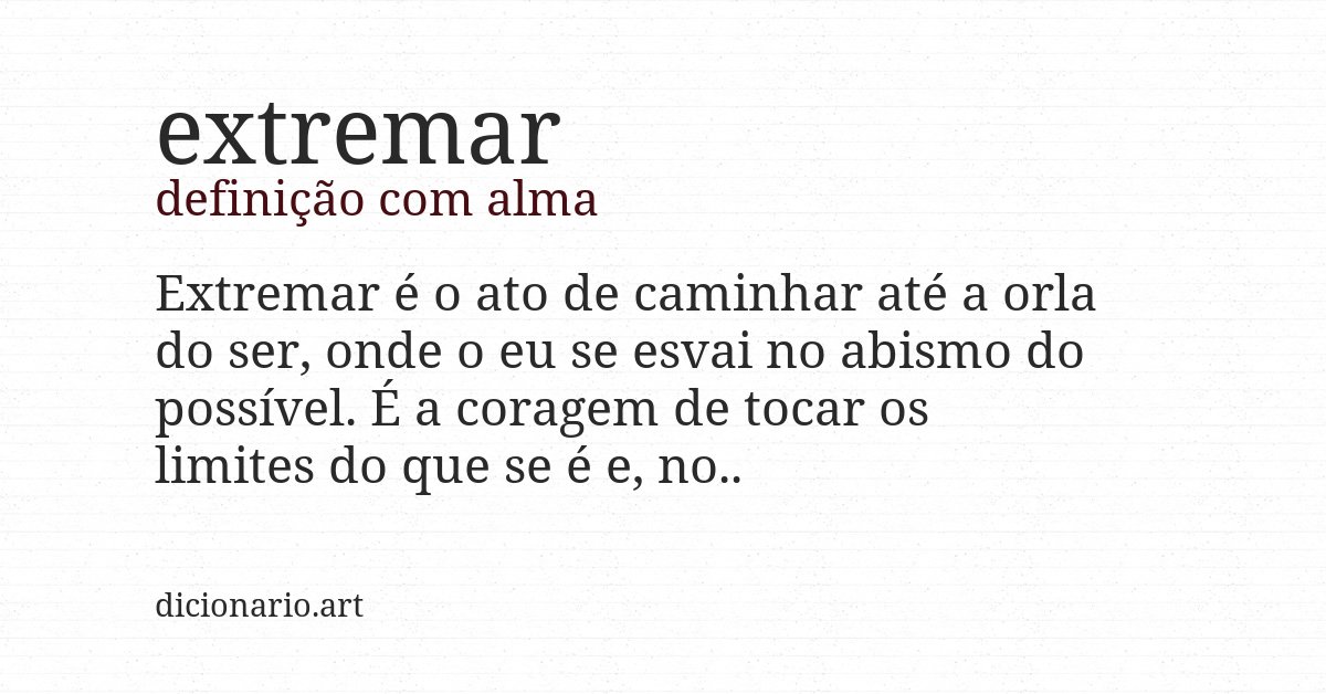 Definição com alma de extremar