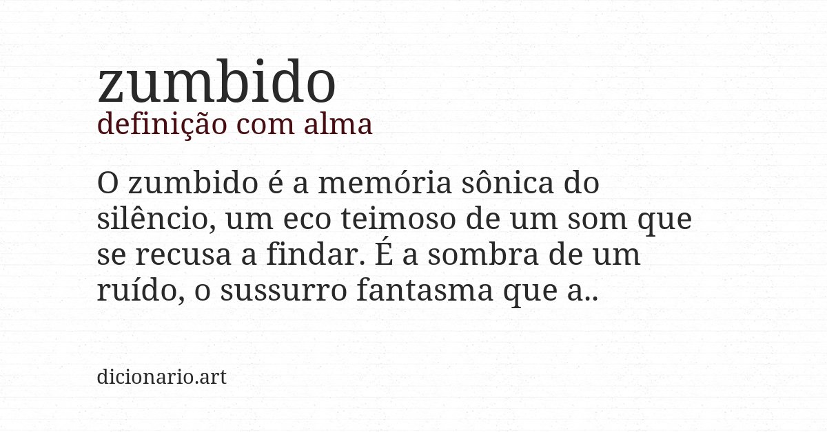 Definição com alma de zumbido