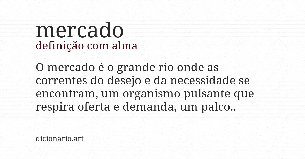 Definição com alma de mercado