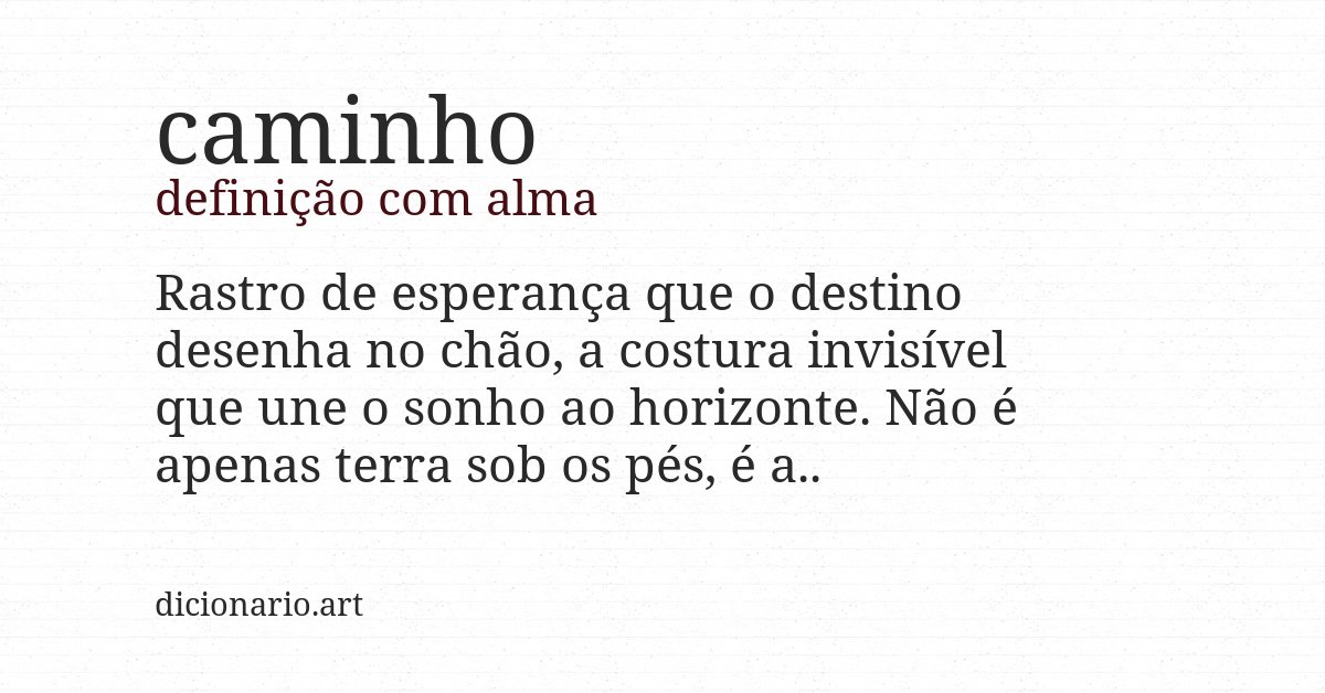 Definição com alma de caminho