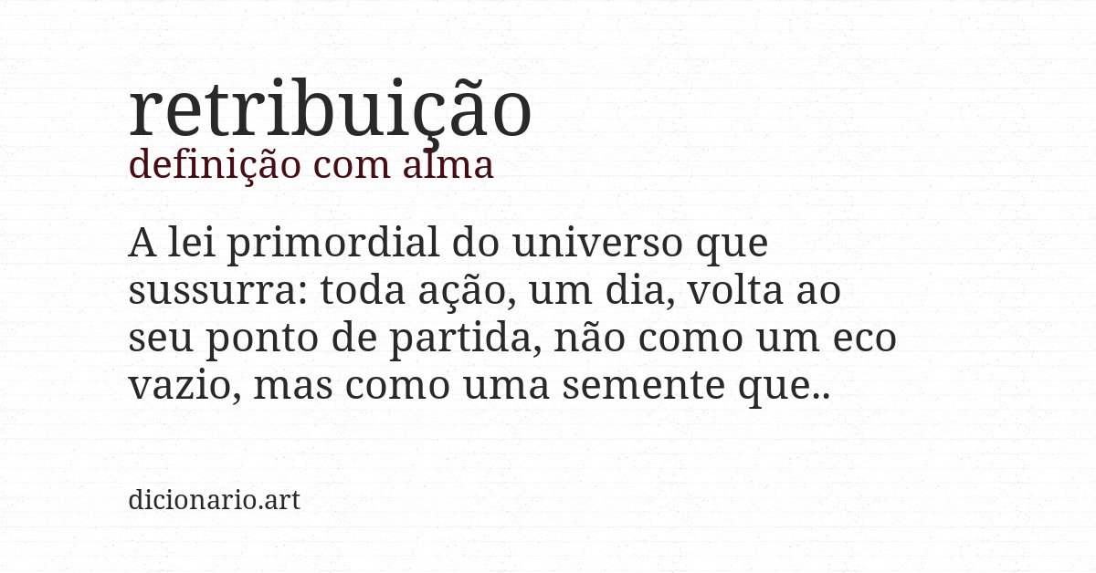 Definição com alma de retribuição