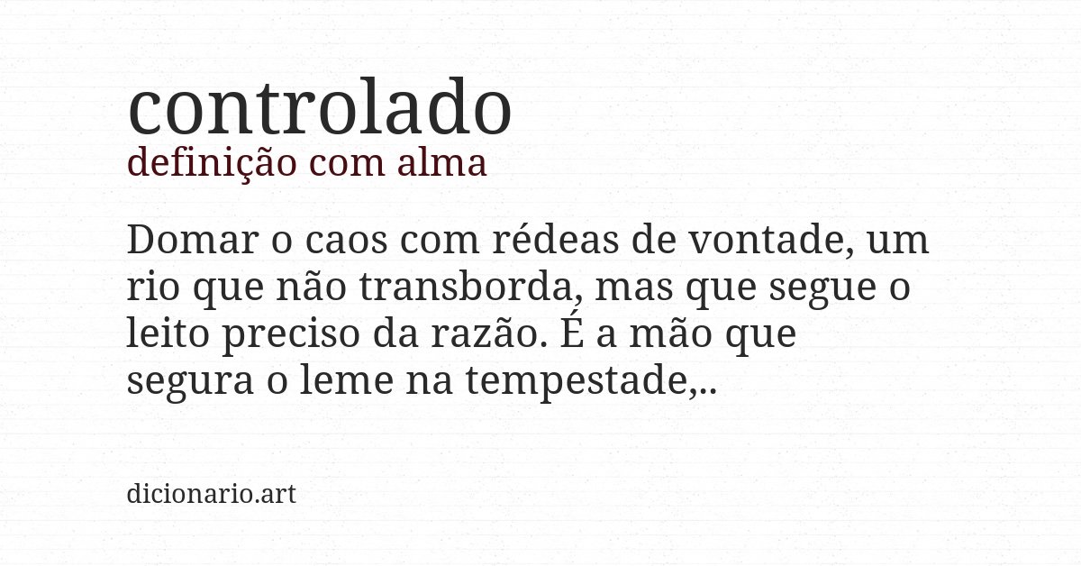 Definição com alma de controlado