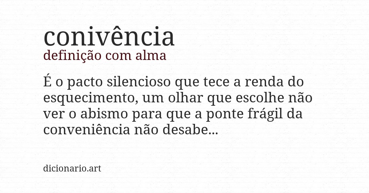 Definição com alma de conivência