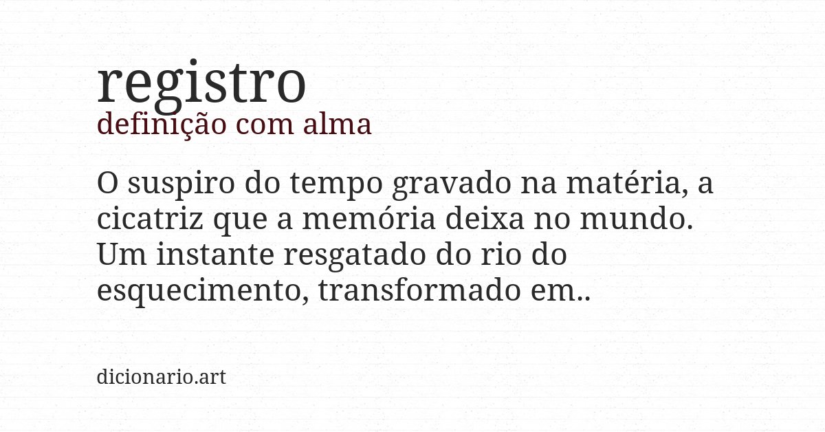 Definição com alma de registro