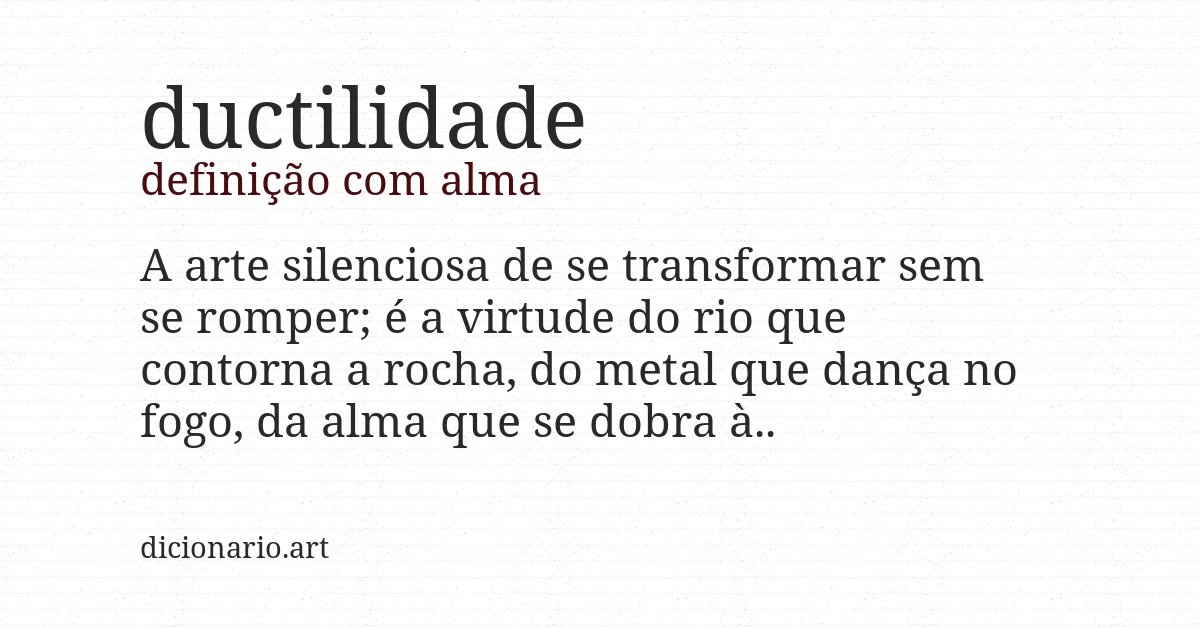 Definição com alma de ductilidade