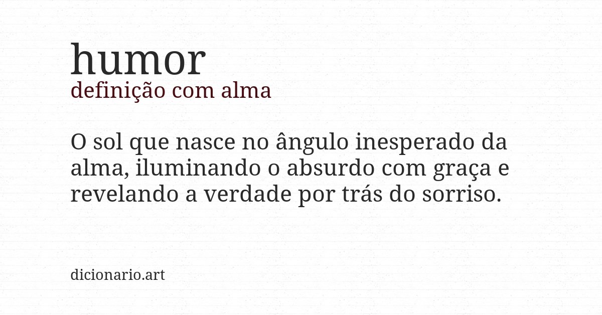 Definição com alma de humor