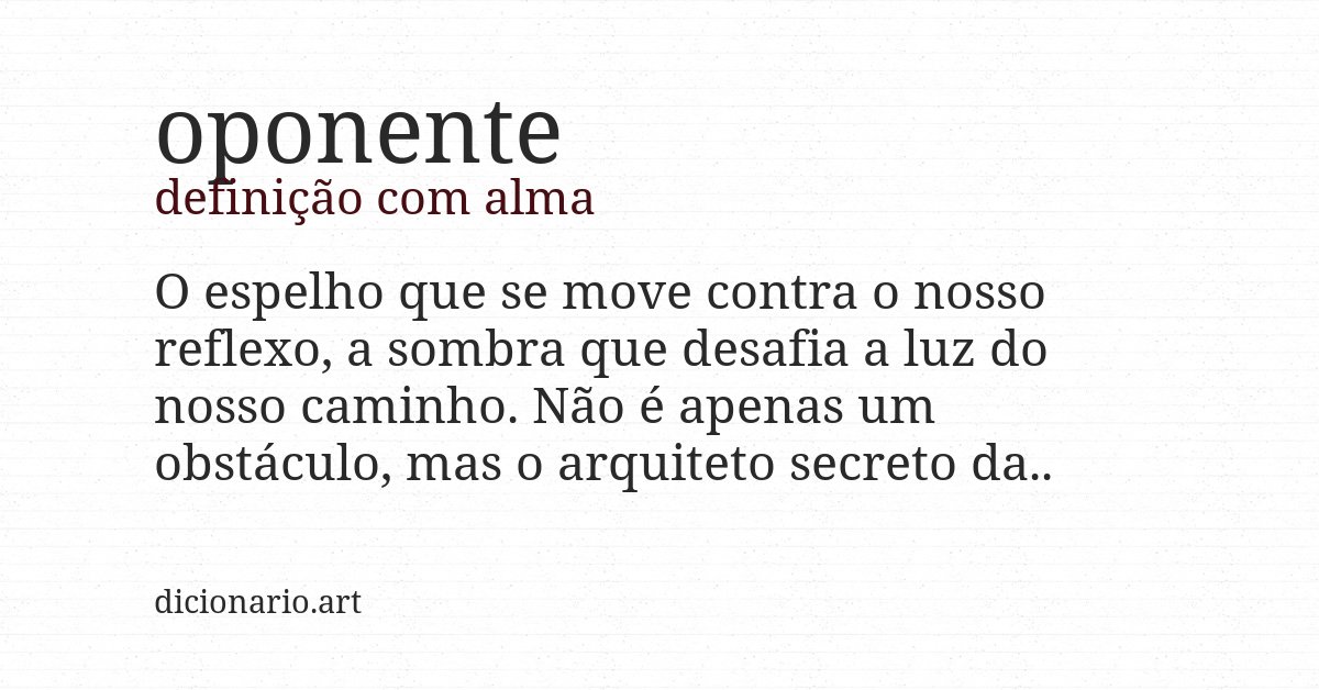 Definição com alma de oponente