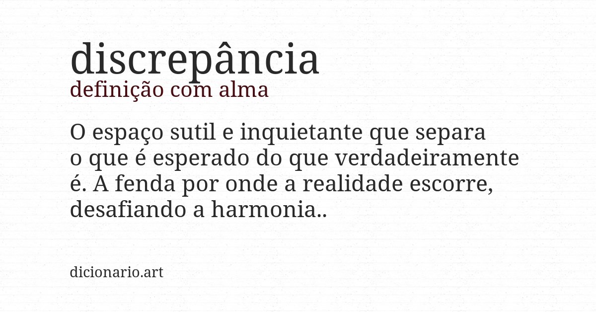 Definição com alma de discrepância