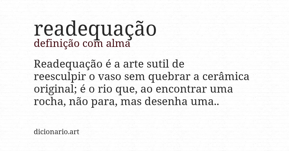 Definição com alma de readequação