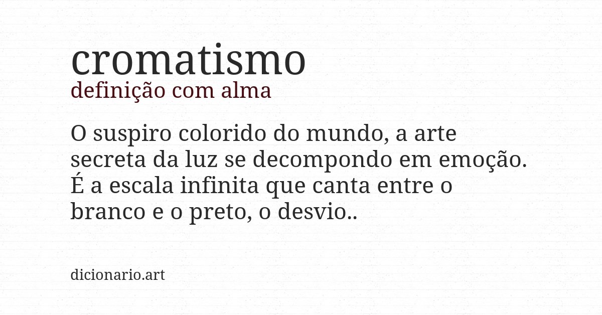 Definição com alma de cromatismo