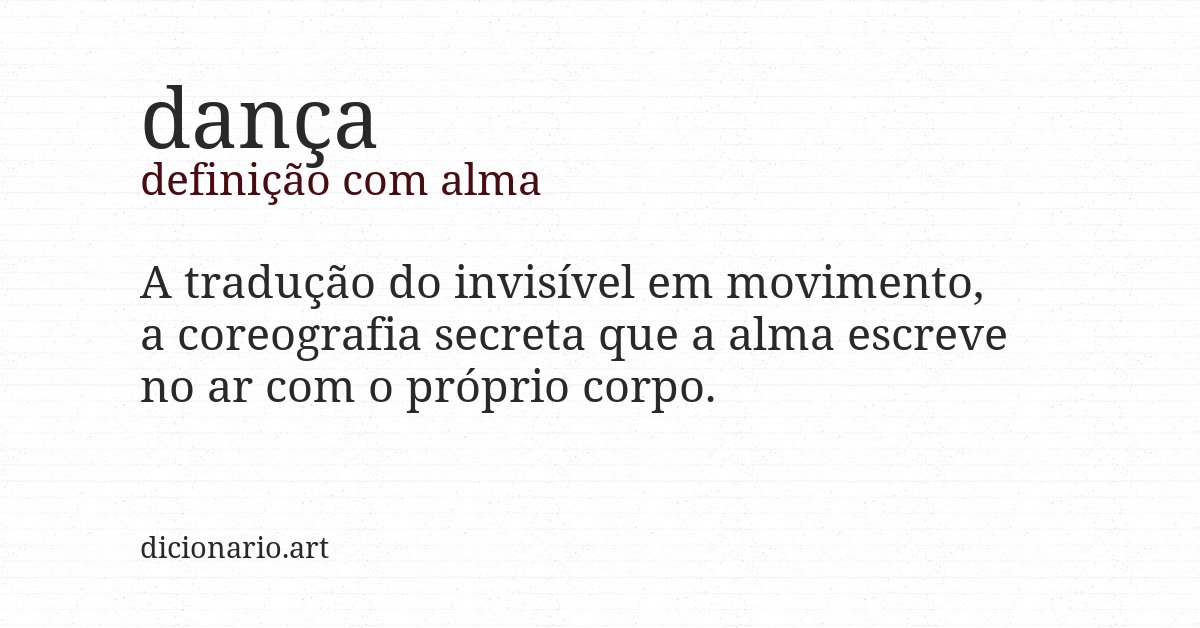 Definição com alma de dança