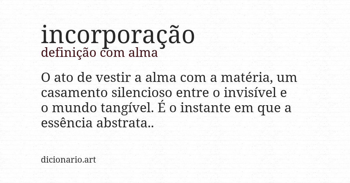 Definição com alma de incorporação