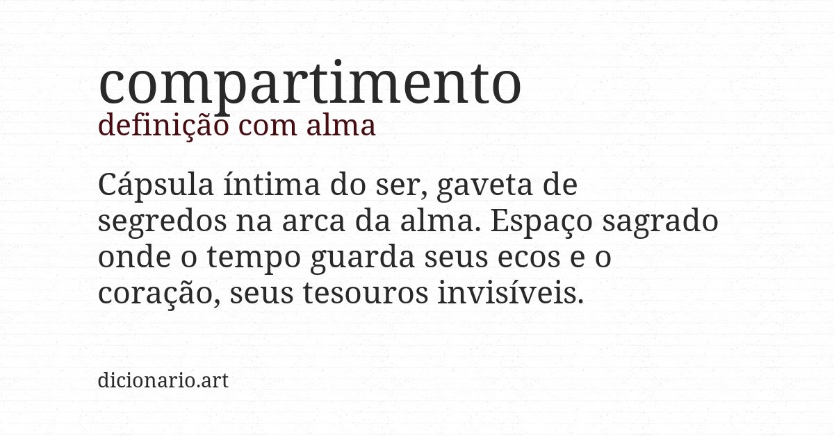 Definição com alma de compartimento