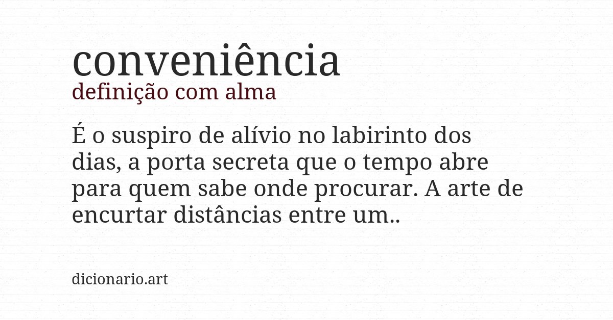 Definição com alma de conveniência