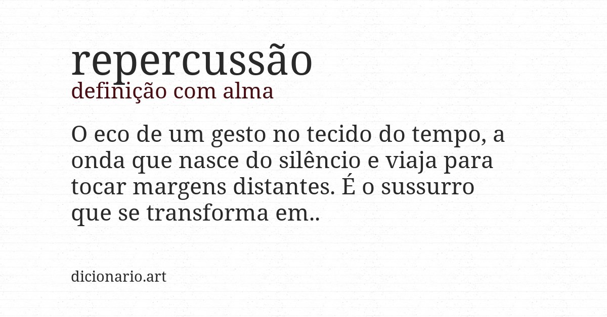 Definição com alma de repercussão