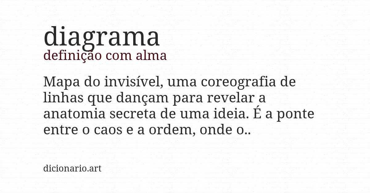 Definição com alma de diagrama