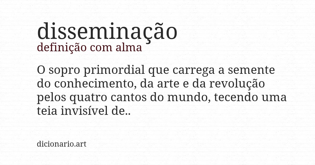 Definição com alma de disseminação