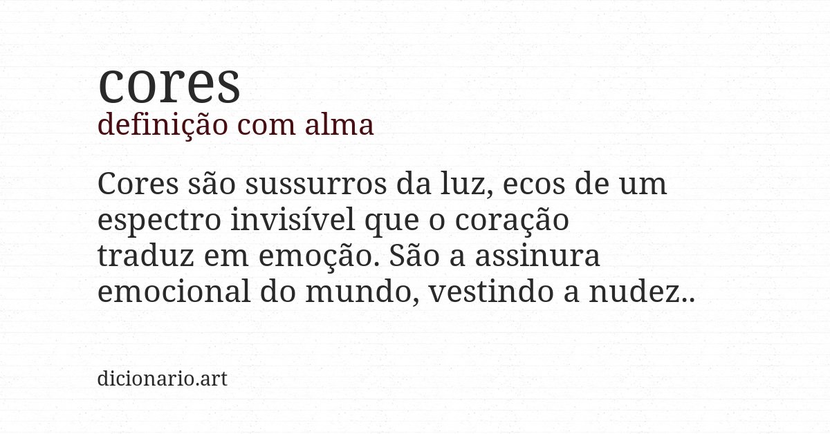 Definição com alma de cores