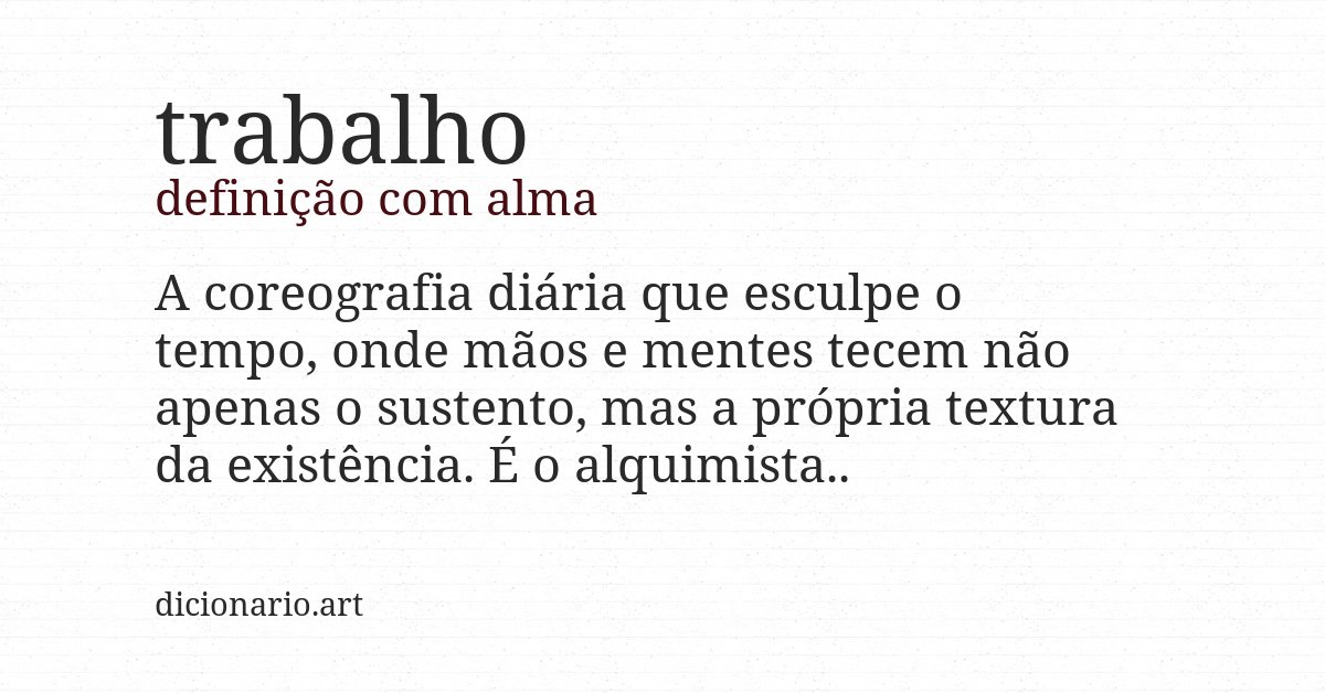 Definição com alma de trabalho