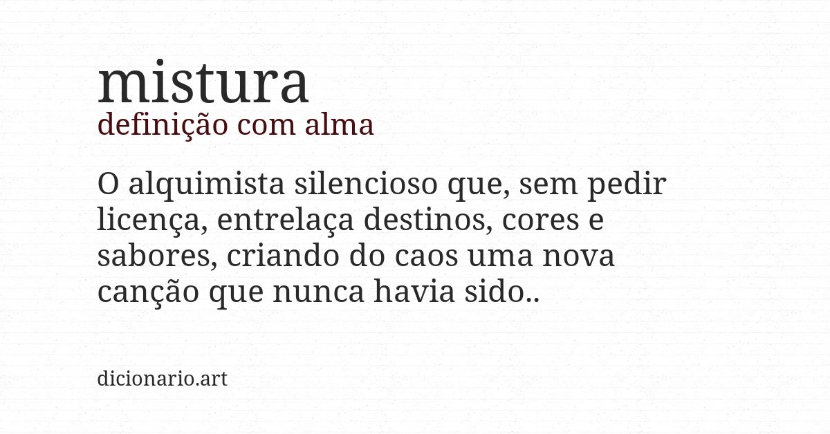 Definição com alma de mistura