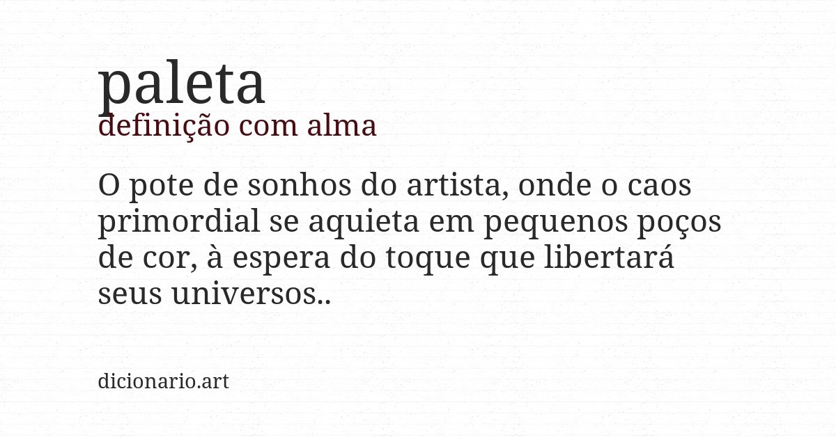 Definição com alma de paleta