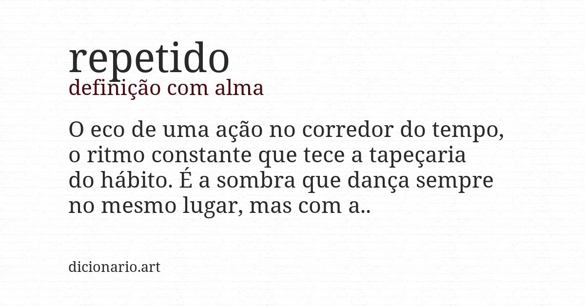 Definição com alma de repetido