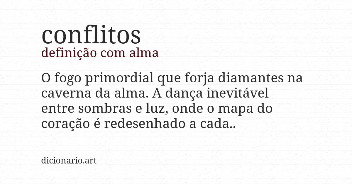 Definição com alma de conflitos