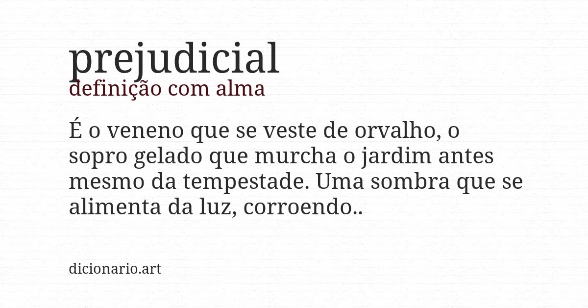 Definição com alma de prejudicial