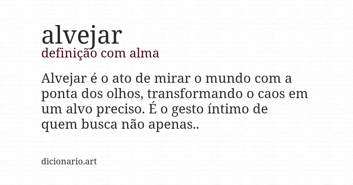 Definição com alma de alvejar