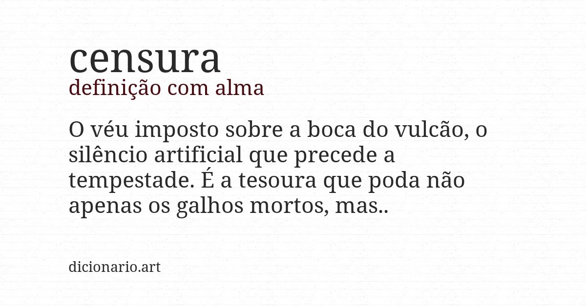 Definição com alma de censura