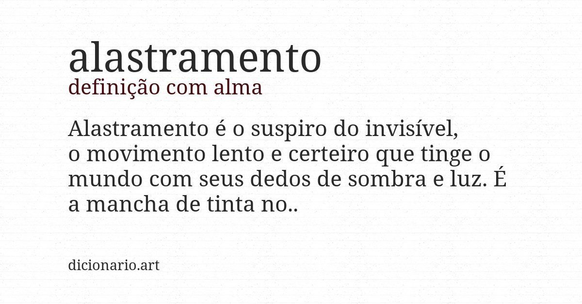 Definição com alma de alastramento