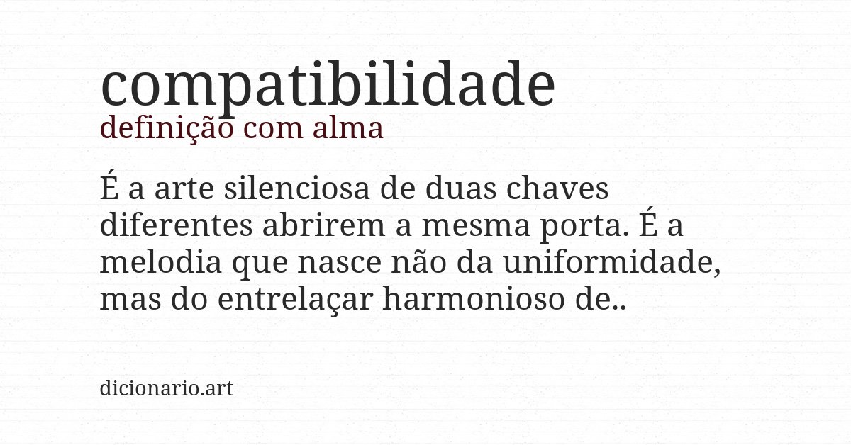 Definição com alma de compatibilidade