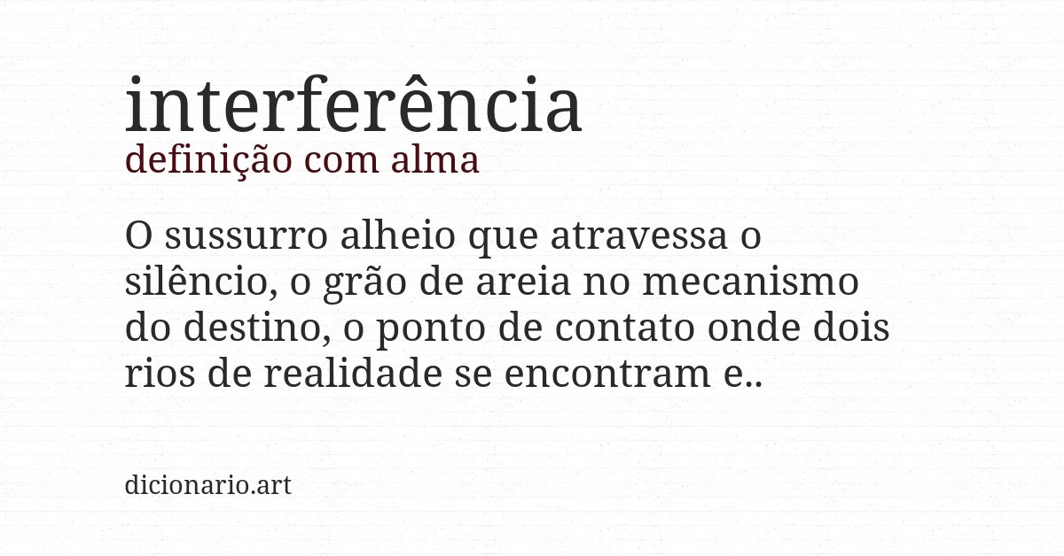 Definição com alma de interferência