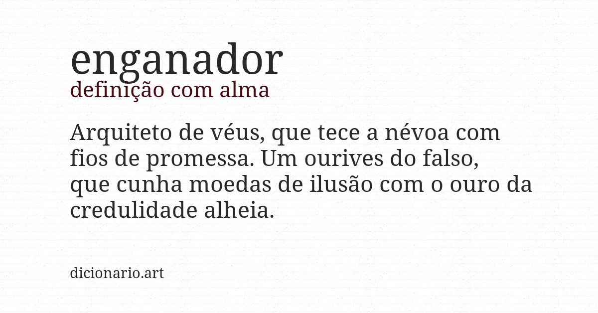 Definição com alma de enganador