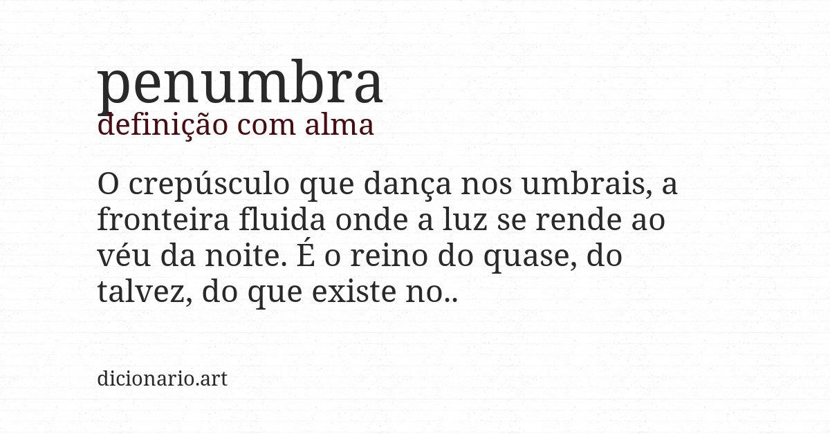 Definição com alma de penumbra