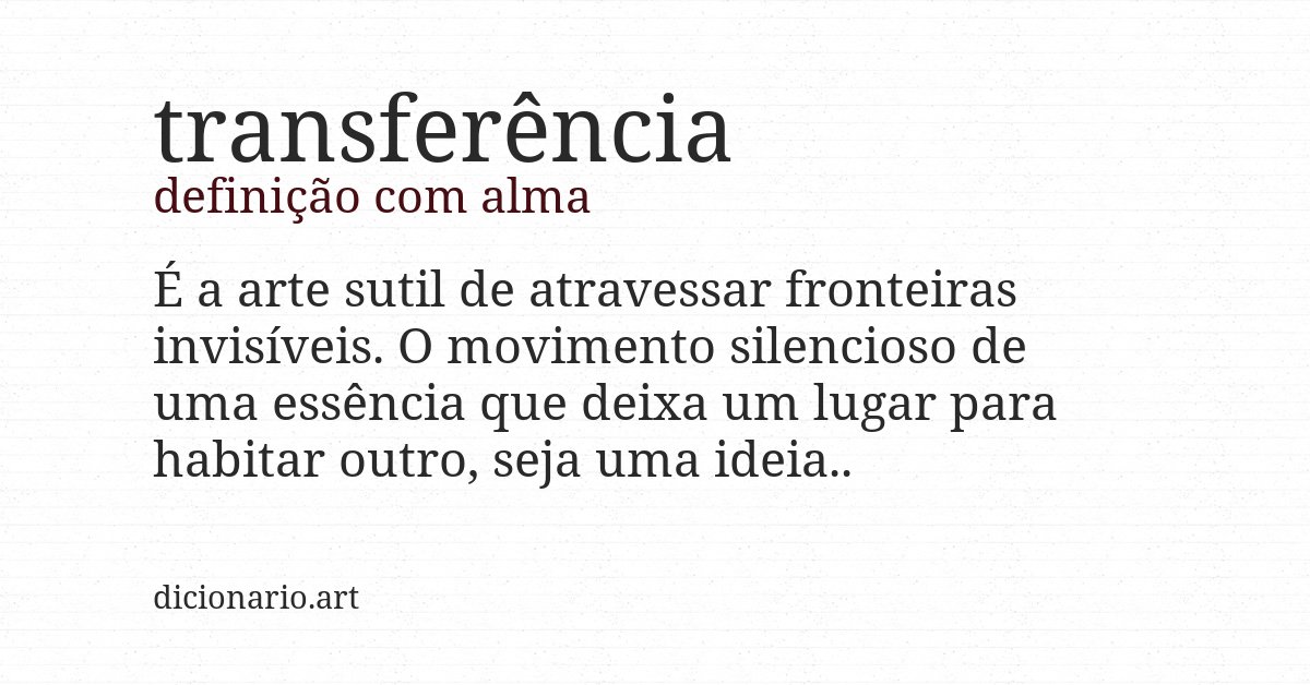 Definição com alma de transferência