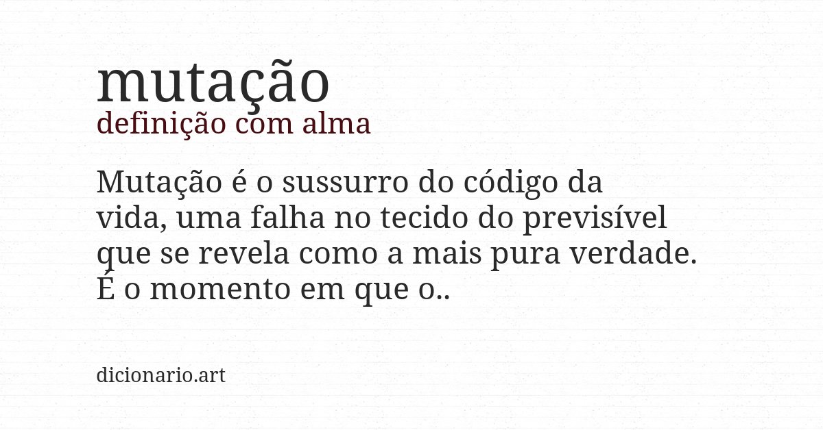 Definição com alma de mutação