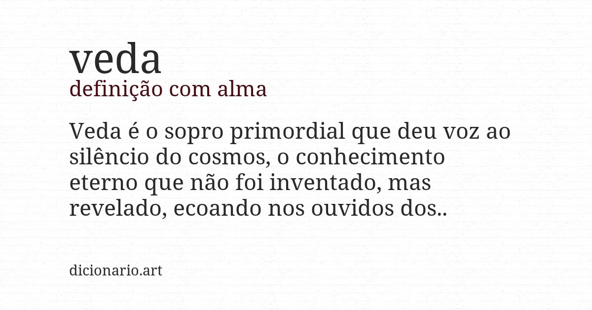 Definição com alma de veda