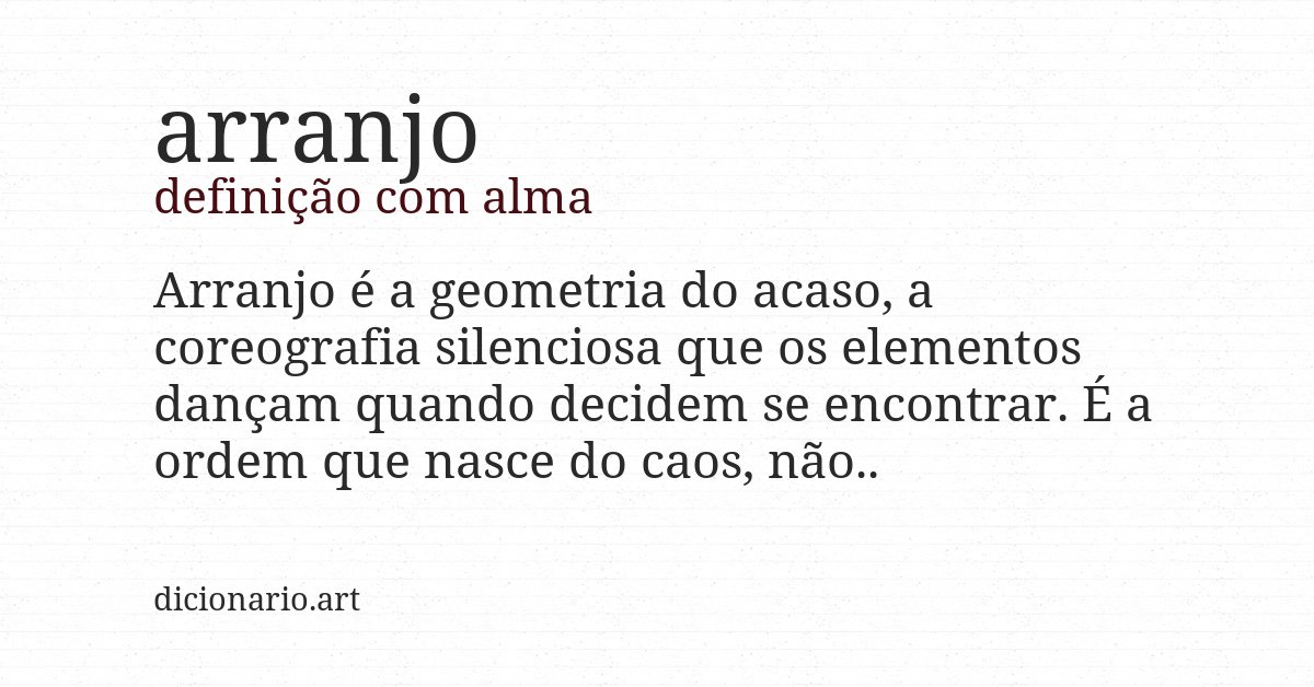 Definição com alma de arranjo