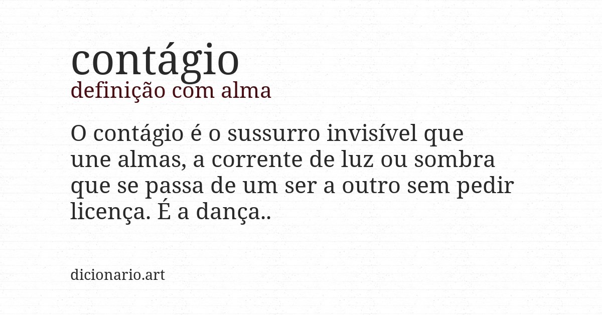 Definição com alma de contágio