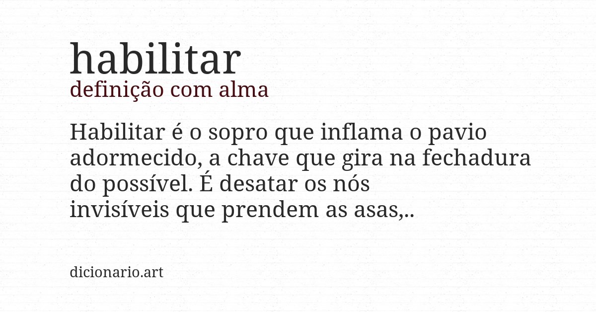 Definição com alma de habilitar